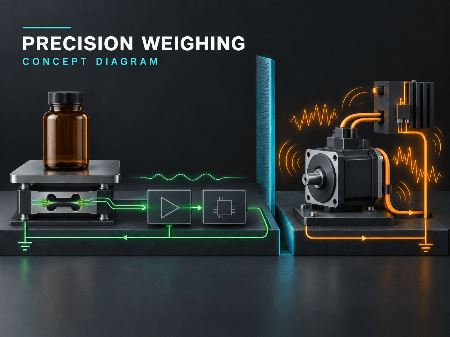 Pharmacy bottle sorter: hardware design detail concept illustration