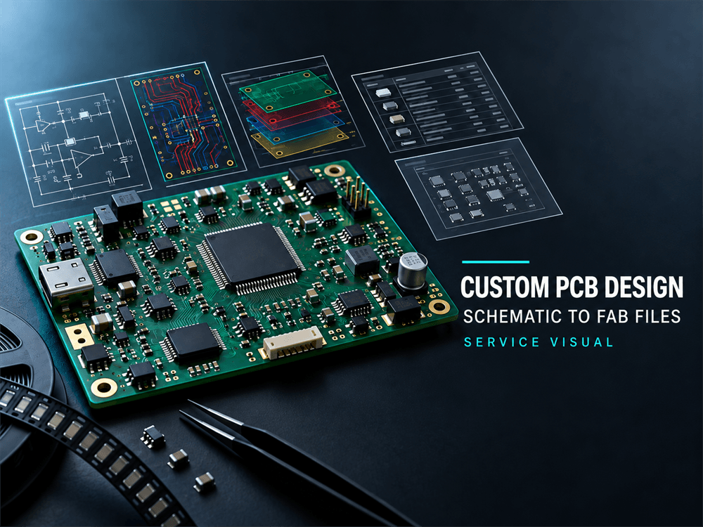 Production-Ready Custom PCB Design: illustrative engineering service overview