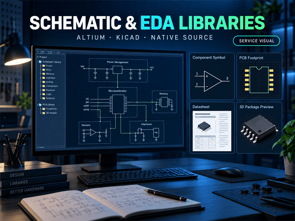 Schematic Capture & EDA Library Creation: illustrative engineering service overview