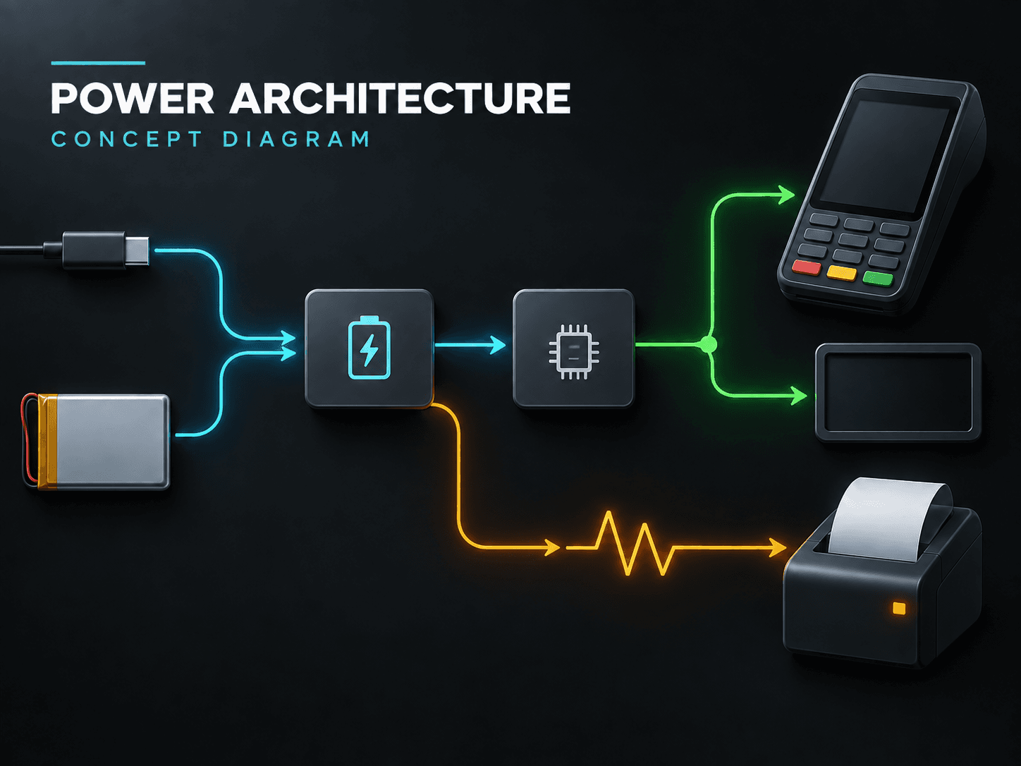ESP32-S3 Smart GST Calculator: hardware design detail concept illustration